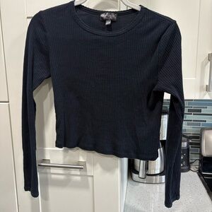 Topshop ribbed long sleeve top